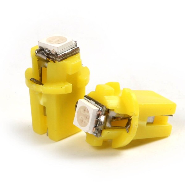 Led bulb 1 smd 5050 socket T5 B8.3D, yellow color, for dashboard and center console